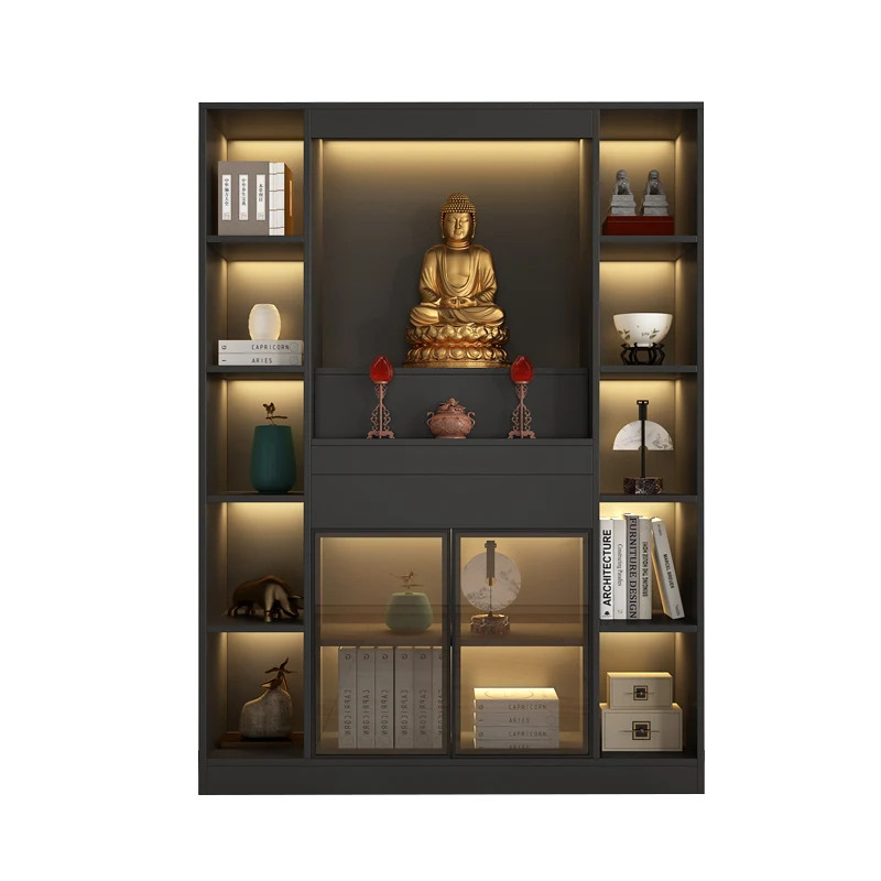 

ZL Clothes Closet Worship Altar Buddha Cabinet God of Wealth Cabinet Bodhisattva Altar Shrine