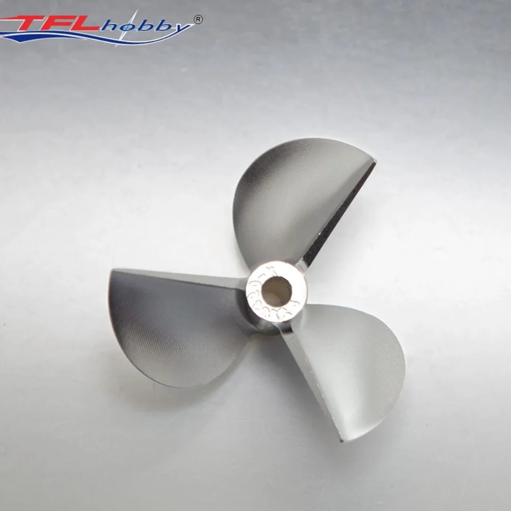 

TFL Genuine Parts! Three-Bladed Propeller O-Series CNC 1.8 Dia=4.76mmThread pitch Hole Dia 55mm Aluminium Propeller for RC boat