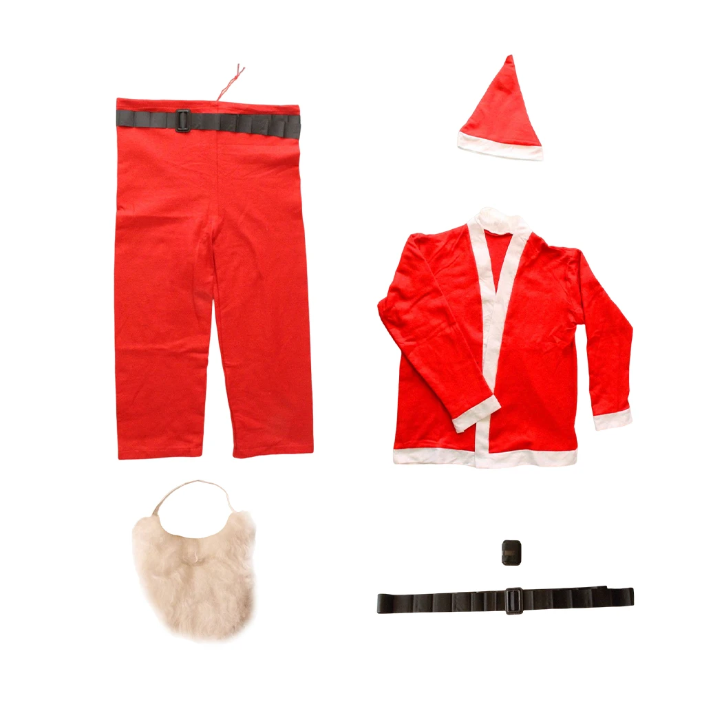 

Рождественская одежда, легкий костюм для косплея, дышащая Нетканая ткань с длинным рукавом, костюм Санта-Клауса, Рождественская одежда