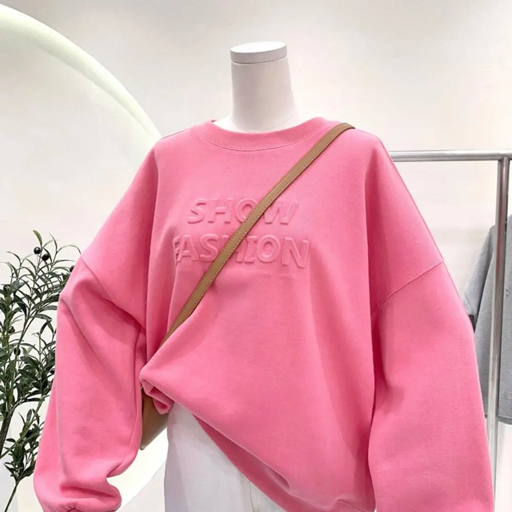 

Simple Style Trendy Lazy Style Women Sweatshirt Soft Women Winter Sweatshirt Long Sleeves for Daily Wear