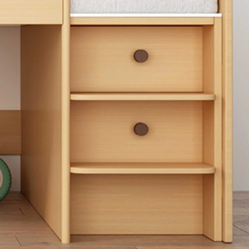 Многофункциональная комбинированная детская кровать полувысокий шкаф