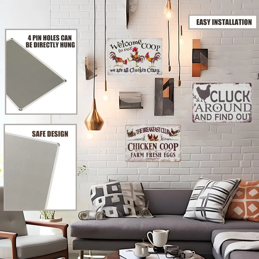 Добро пожаловать в наш курица домашний декор настенная художественная вывеска