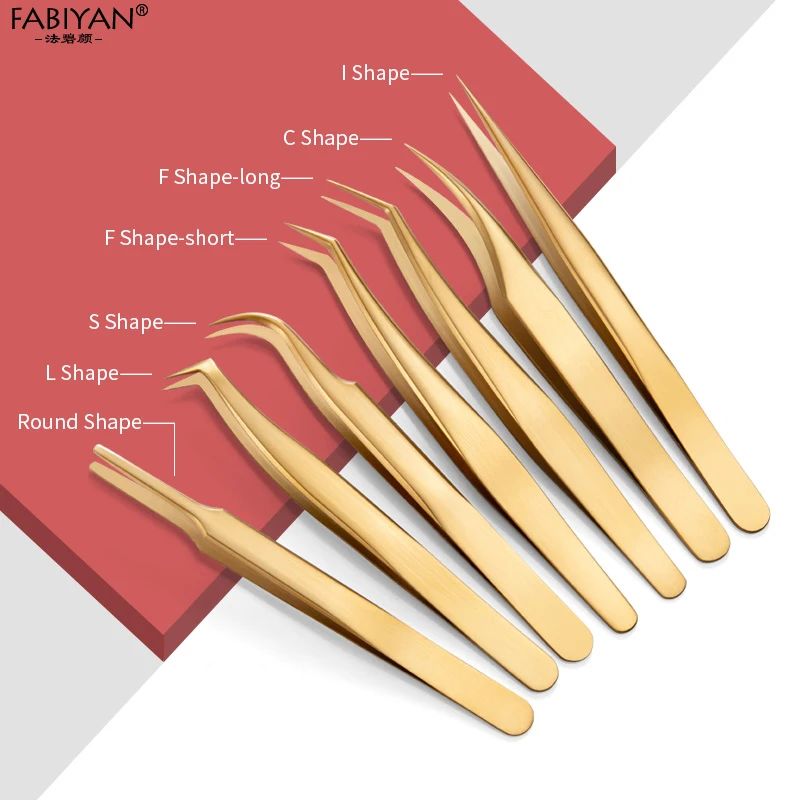 

Stainless Steel Curved Straight Eyelashes Tweezers Makeup For Eyelash Extensions Repair Tool