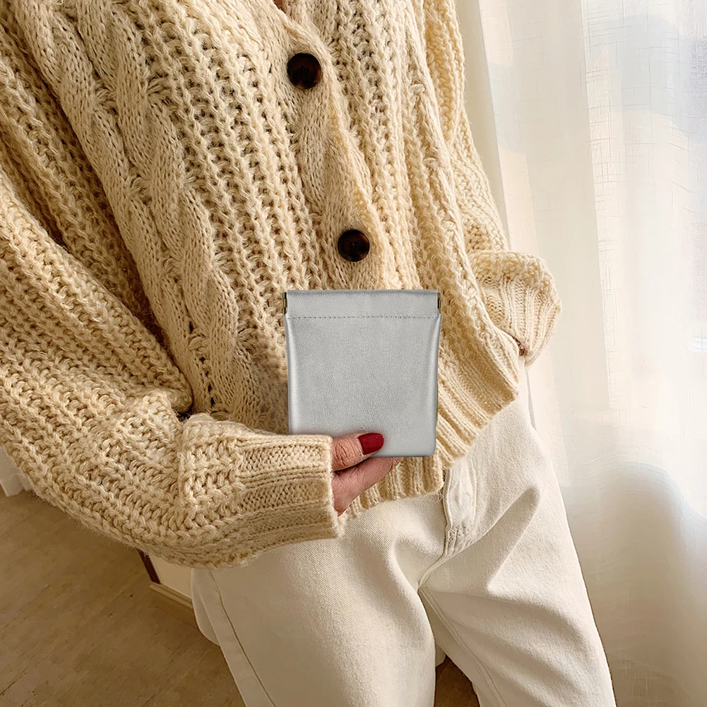 Портативные женские кошельки кожаная санитарная салфетка сумка-тампон