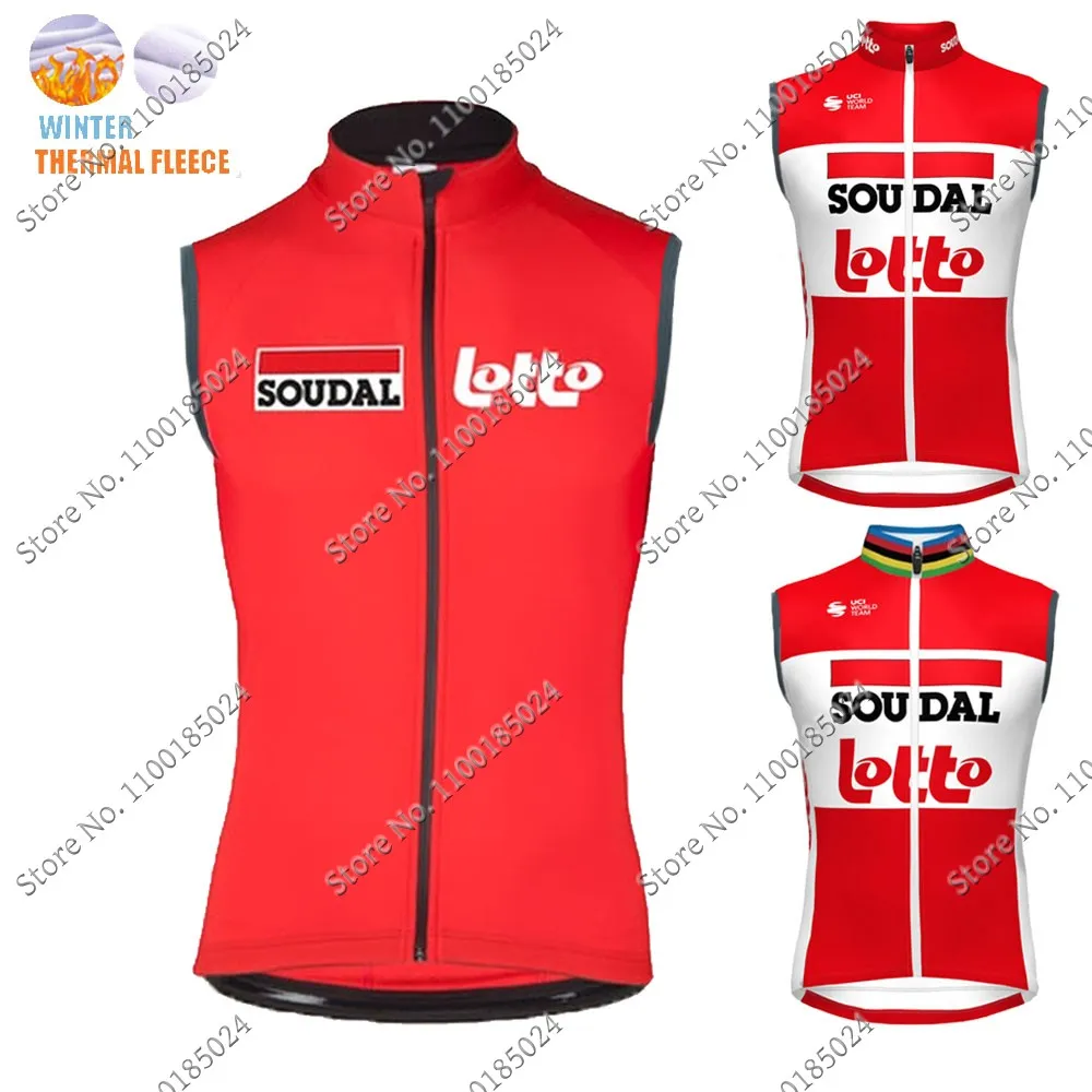 

Maillot Lotto Soudal Belgium Champion Team 2022 Winter Sleeveless Jerseys Bicycle Vest Cycling Jersey Warm Bike Clothing Gilet