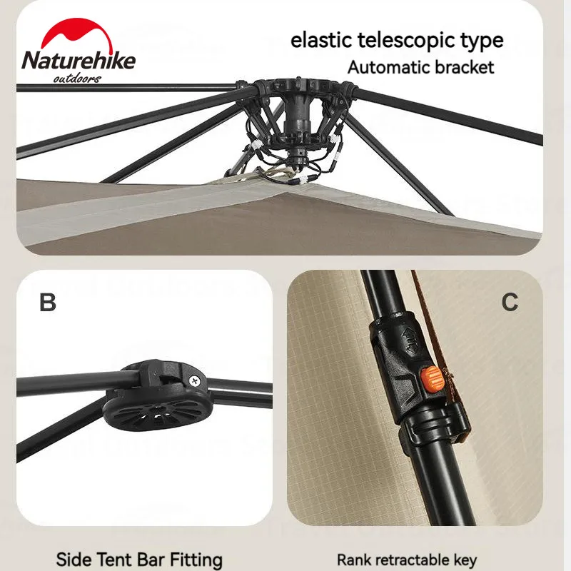 Naturehike Outdoor Village Suite Tent 3Room 2 Hall великомасштабная роскошная туристическая палатка 28