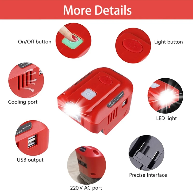 150 Вт источник питания инвертор адаптер с аналогичным внешним аккумулятором 18 в