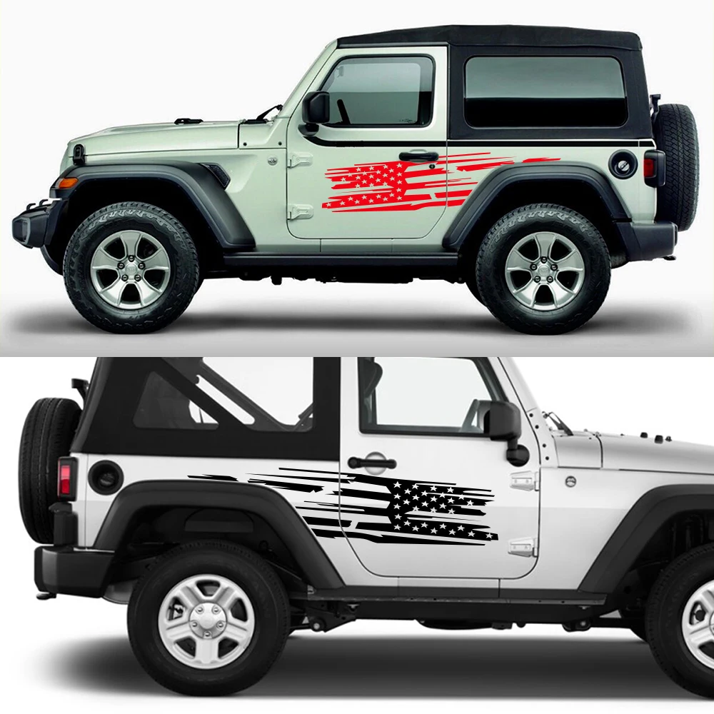 Наклейки на автомобильные двери и боковые для Jeep Wrangler JK JL TJ YJ неограниченная