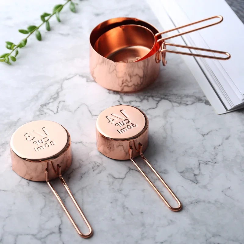 Мерные ложки из нержавеющей стали с медным покрытием rose gold