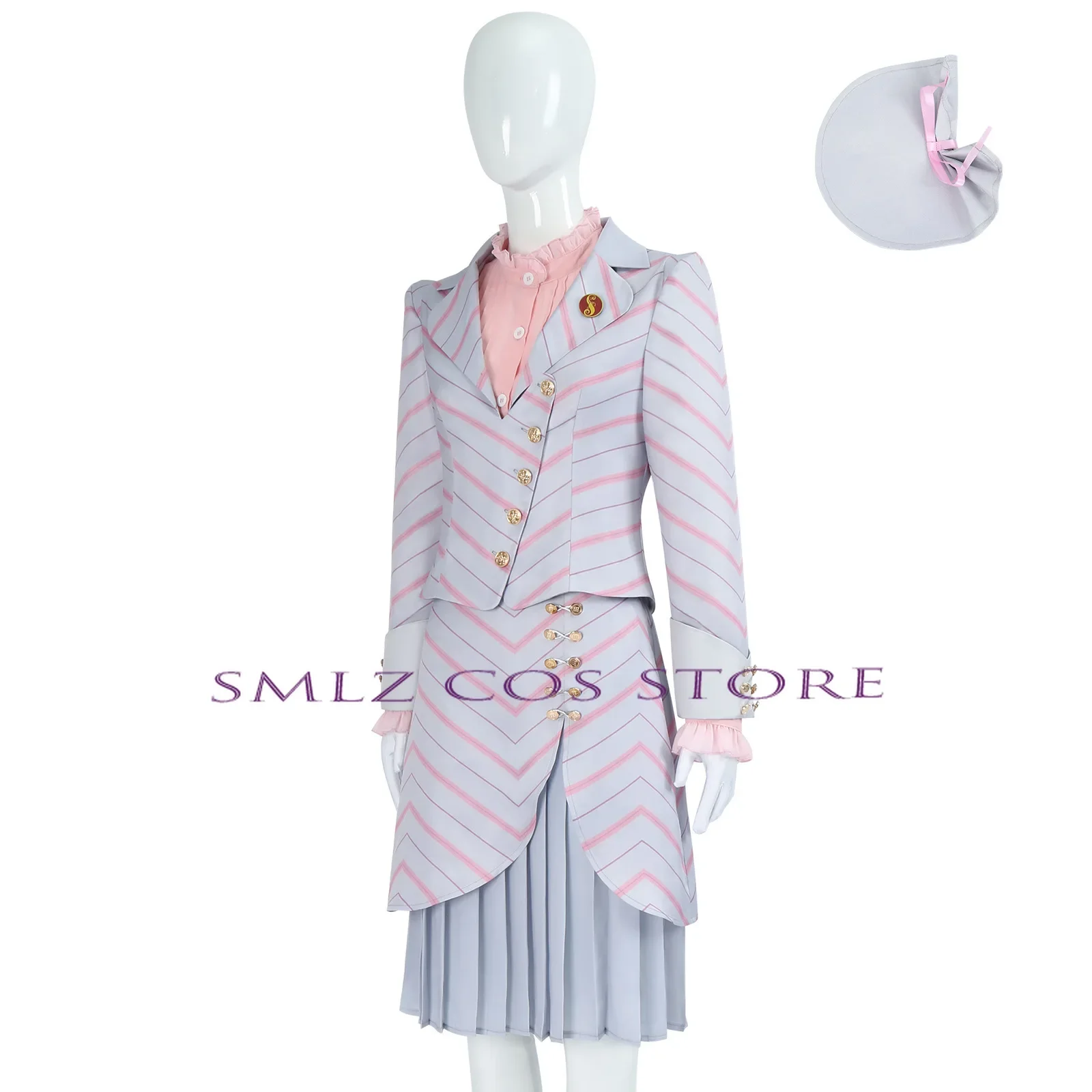 Glinda Косплей Аниме Ведьма Эльфаба Костюм Женщина Готическая Розовая Униформа