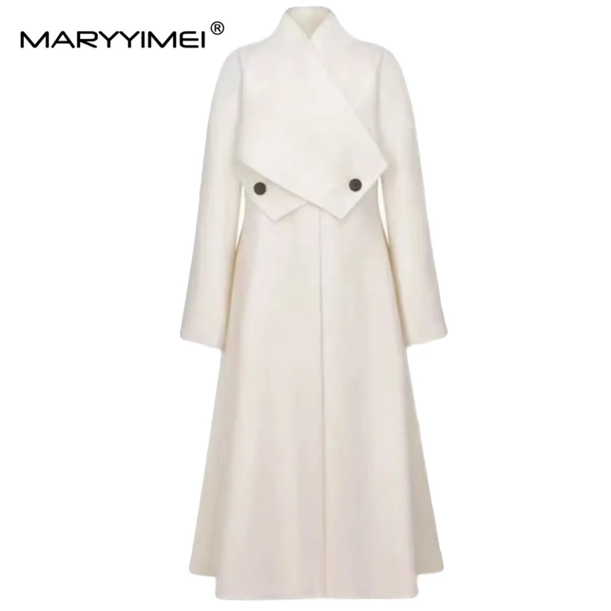 

MARYYIMEI модное кашемировое шерстяное пальто, зимнее женское пальто с длинным рукавом, элегантное пальто, теплое пальто