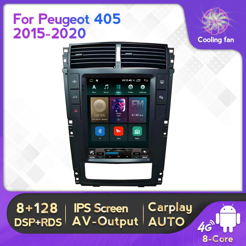 

9.7inch 8-core vertical screen Car Radio For Peugeot 405 2015-2020 Stereo Receiver Multimedia GPS Navigation WIFI IPS DSP RDS