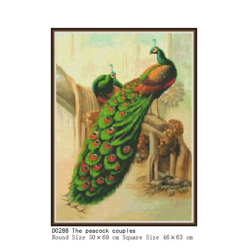 

NKF The peacock couples full drill 5d art DIY wholesale diamond painting