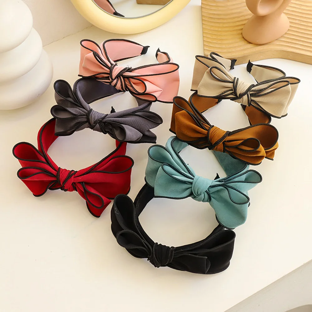 

Korean Hairbands for Woman Hair Accessories Candy Color Pleated Bowknot Headband Women Girls 2022 Fashion Designer Hair Bands