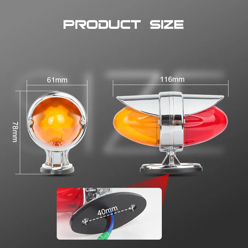 Двусторонний светодиодный фонарь для грузовика 2-дюймовый мини-крыло прицеп