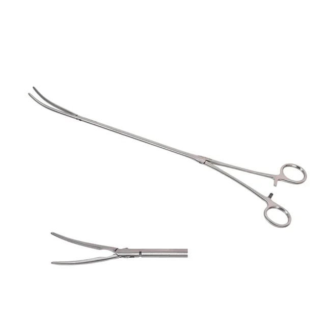 DeBakey высота 20 мм 5*340 с рассеиванием и вырезом замка. Кровоостанавливающие щипцы.