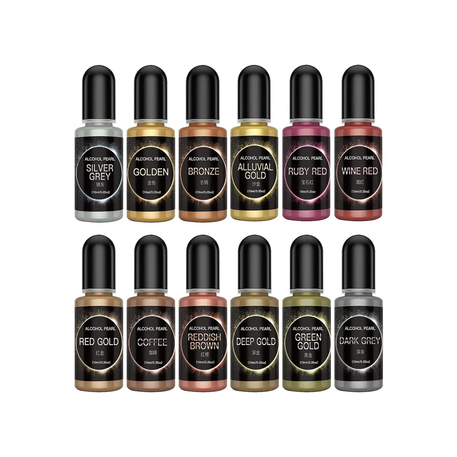 

--Set Epoxy Resin Pigment Dye Liquid Dye High Concentration 10ml Each Crystal