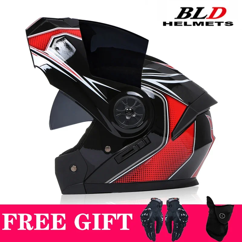 Защитный мотоциклетный шлем на все лицо для мужчин и женщин модульный мотокросса