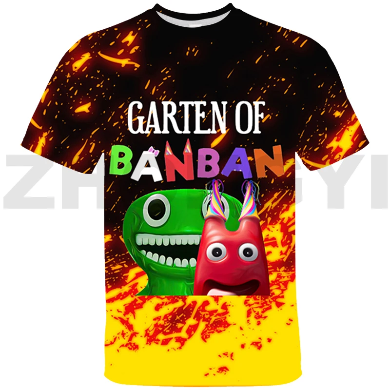 

Colorful Garten of BanBan 2 Men Clothing Summer Anime Graphic T Shirts Women Short Sleeve Tops Garten of BanBan T Shirt for Kids