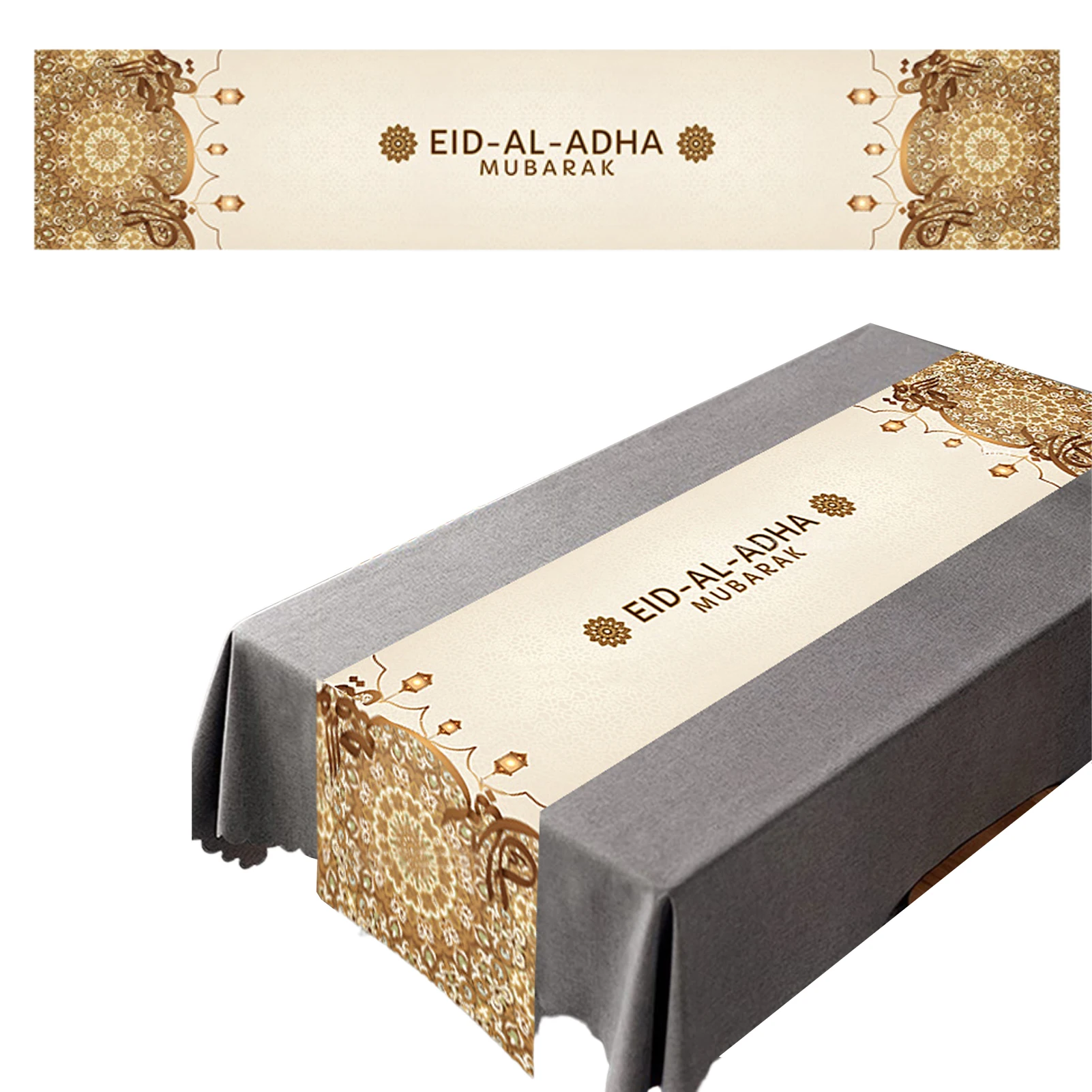

EID Mubarak Table Runner Ramadan Decoration For Home Tablecloth Ramadan Kareem Eid Al Adha Gifts Islamic Muslim Party Decoration