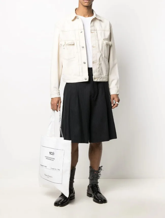 Margiela 23FW Tote Bags Women's Man's MM6 Digital Printing Cotton Shopping Canvas Shoulder Bag Fashion Casual Shoulder Handbags