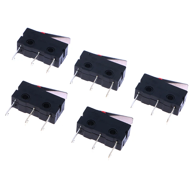 

New 5PCS Long Foot Micro Switch 3Pin NO/NC Mini Limit Switch 5A 250VAC KW12 Snap Action Push Micro Switches Free Shipping