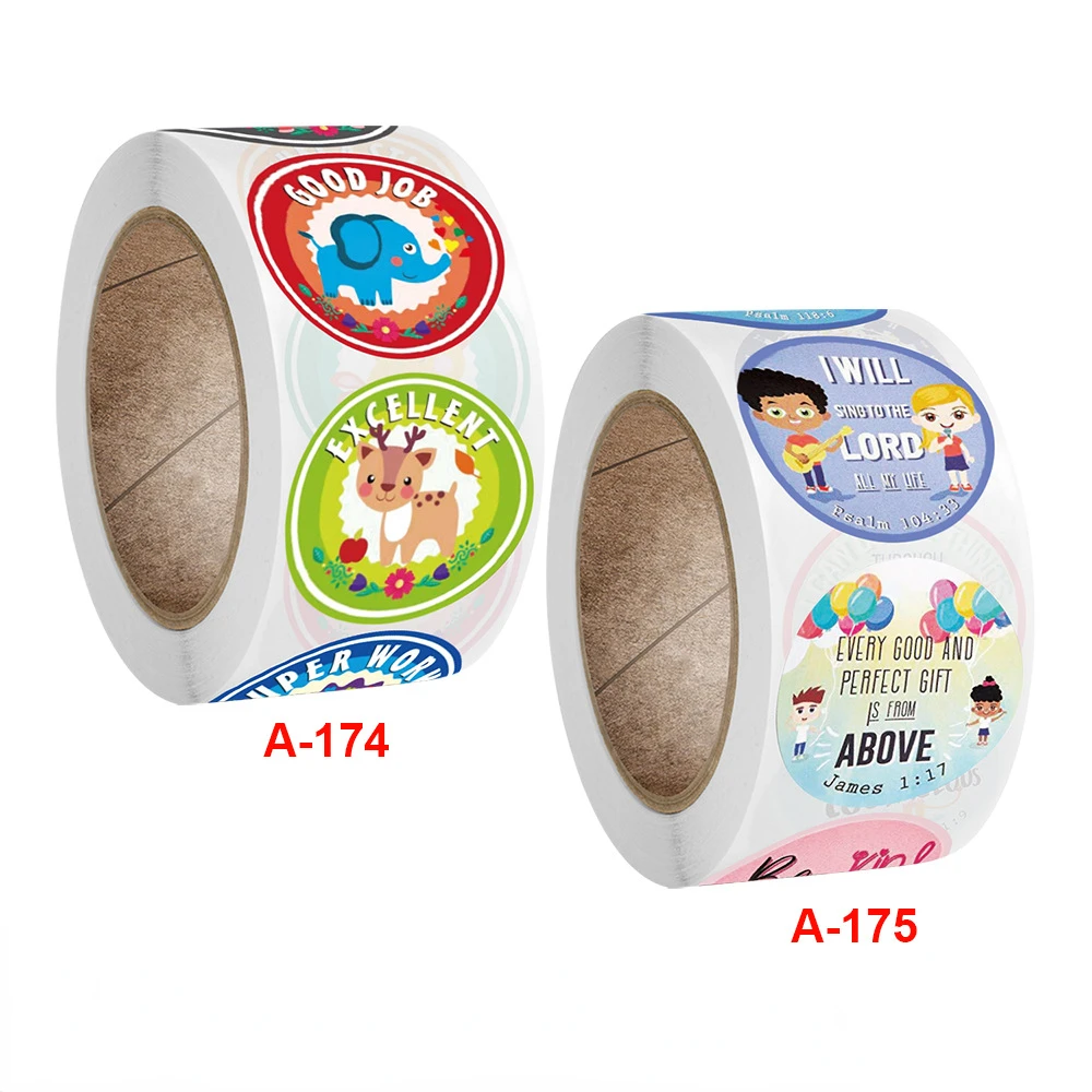 

Roll Up Children's Toys Reward Incentive Sticker Label Office Stationery Decoration Label Sealing Sticker