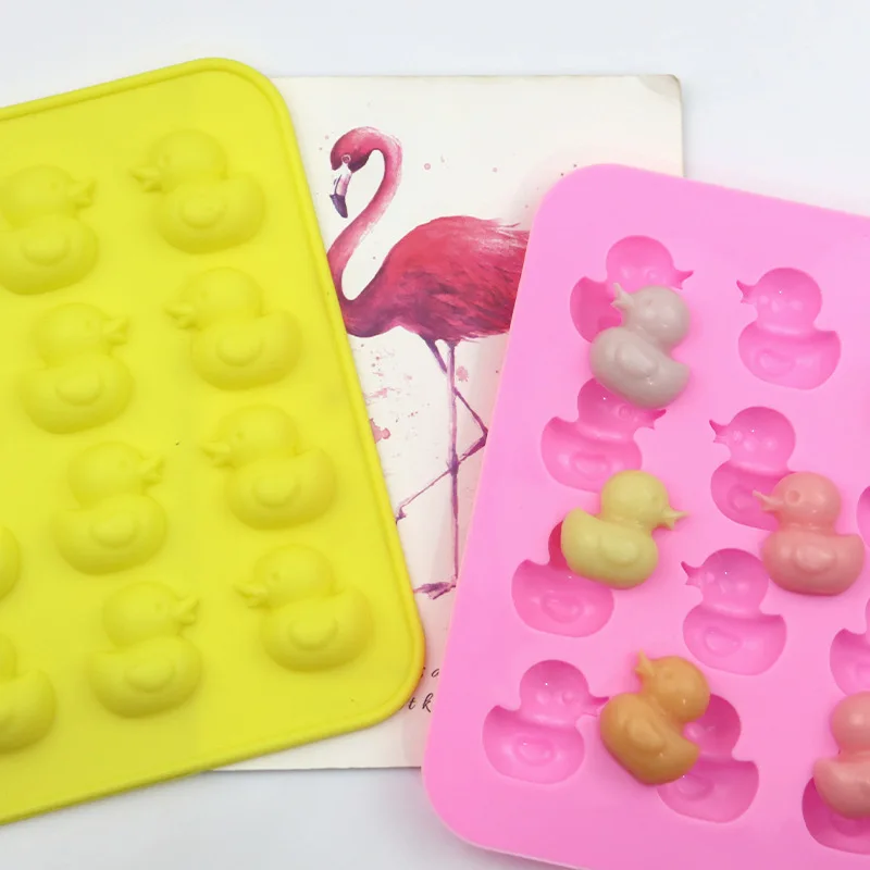 

16 Grids Cute Little Yellow Duck Chocolate Silicone Mold DIY Cookie Candy Pudding Cake Baking Mould Kitchen Bakeware