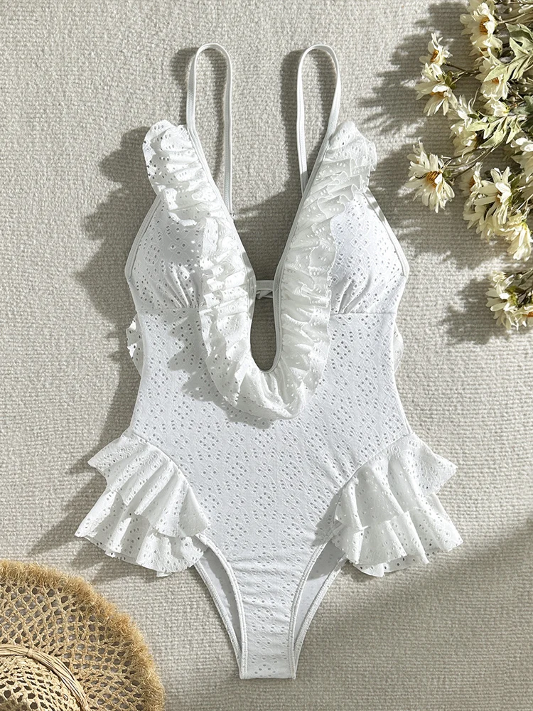 VigoCasey 2025 однотонный купальник на бретелях женский сексуальный цельный Verge