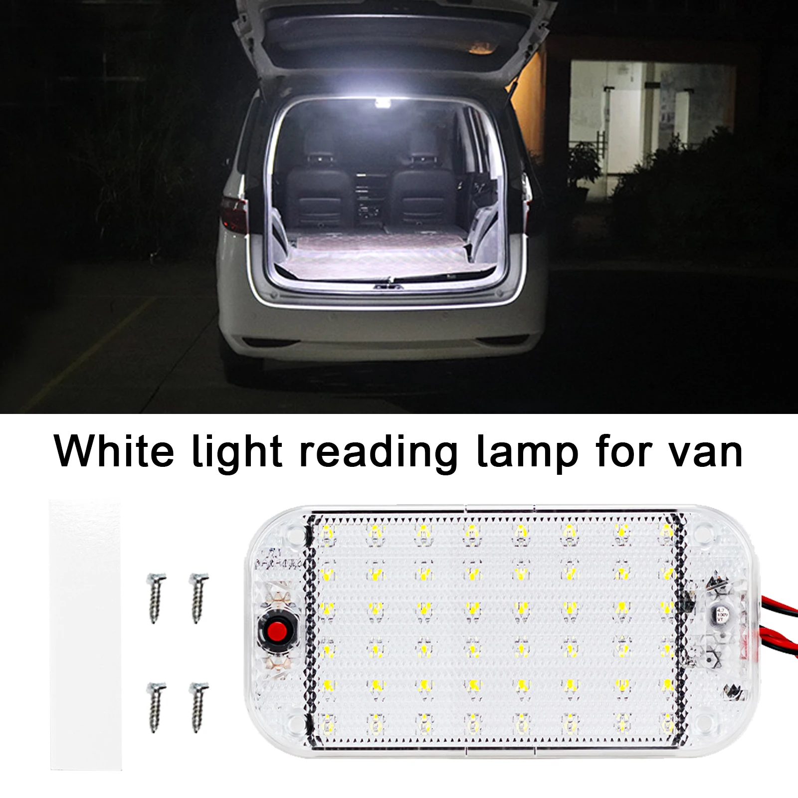 

48 LED Panel Light Car Interior Reading Lamp High Brightness Cabin Lights For Van Truck RV Boat Camper Lights Strip 12V-24V New