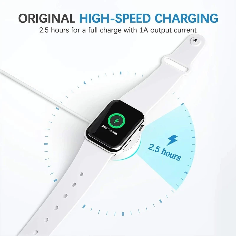 Портативное беспроводное зарядное устройство для IWatch 6 SE 5 4 магнитная зарядная