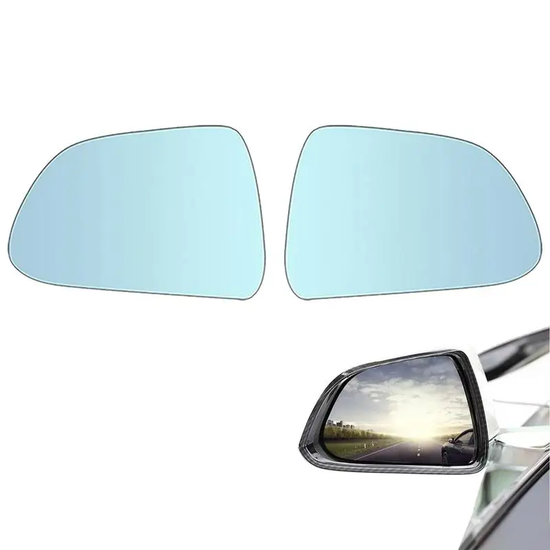 

1 Pair Side Rearview Mirror Blue Glass Lens ForTesla Model 3 Wide Angle View Anti Glare Model 3 Auto Exterior Accessories