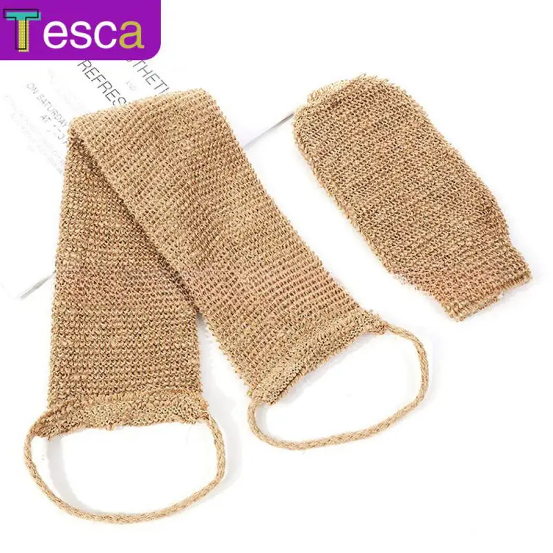 

Long Exfoliating Back Strap Bath Shower Scrubber Natural Soft Body Skin Cleaning Back Strap Bathroom Accessories Strong