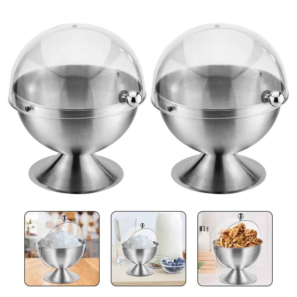 

Sugar Seasoning Condiment Metal Container Jars Pot Jar Box Stainless Salt Steel Holder Pots Canister Candy Bowl Containers Bowls