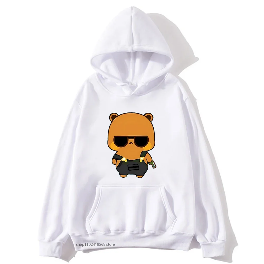 Милый шпионский офицер Dudu и Bubu с черной толстовкой одежда для пары панда