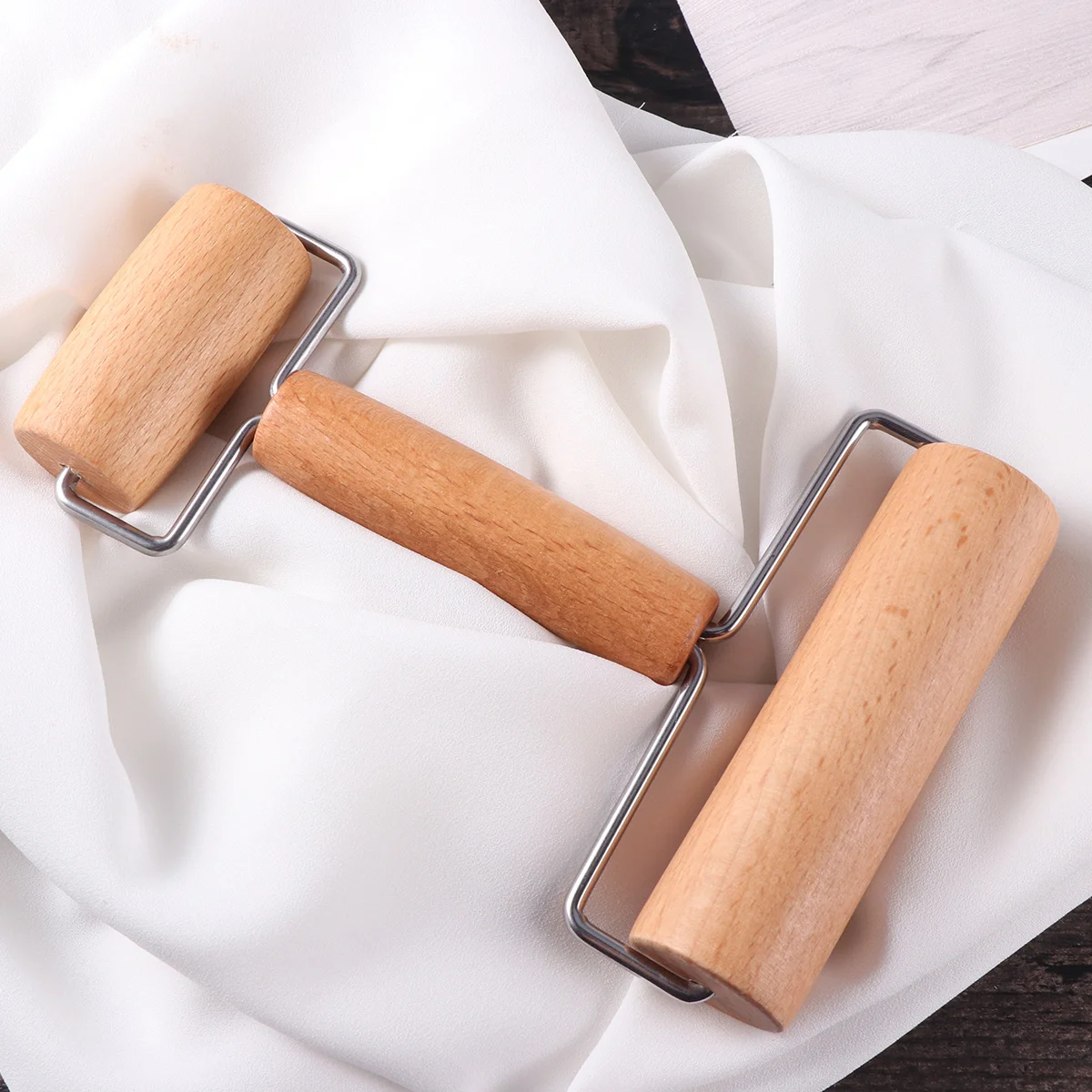 

Rolling Pin Roller Pizza Baking Dough Wood Forpastryclay Cooking Stick Press Wooden French Non Kitchen Docker Nonstick Dowel