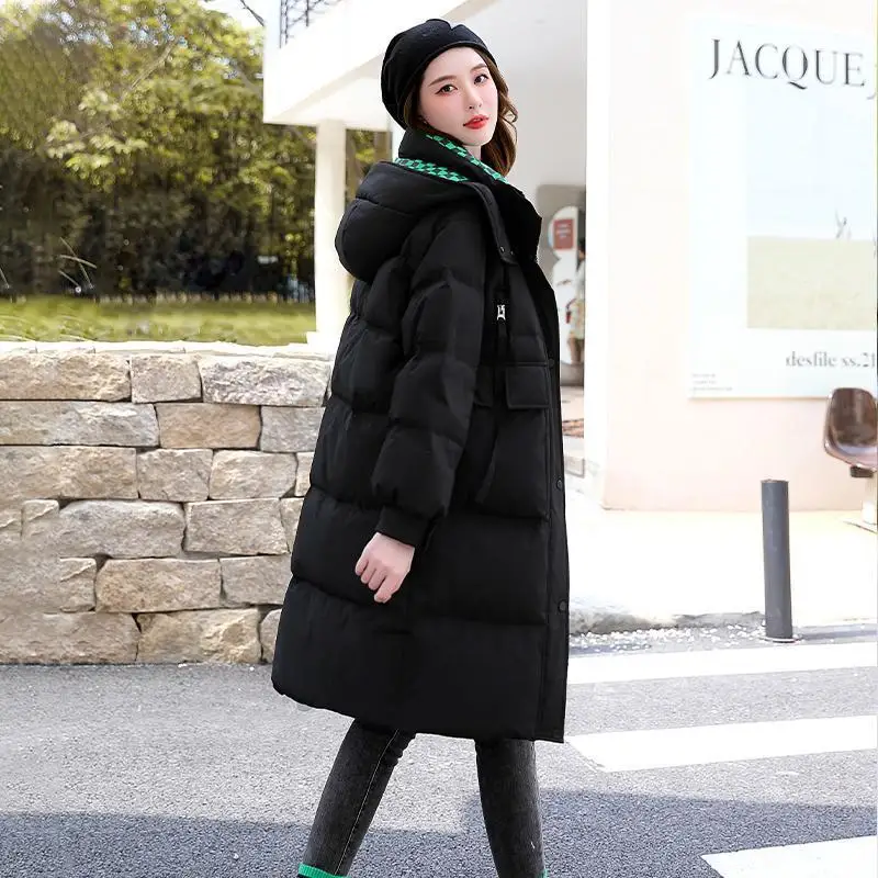 Women Winter Down Padded Jacket 2023 New Women Warm Thick Zipper Coat Loose Hooded Parkas Female Outwear Winter Jacket S78