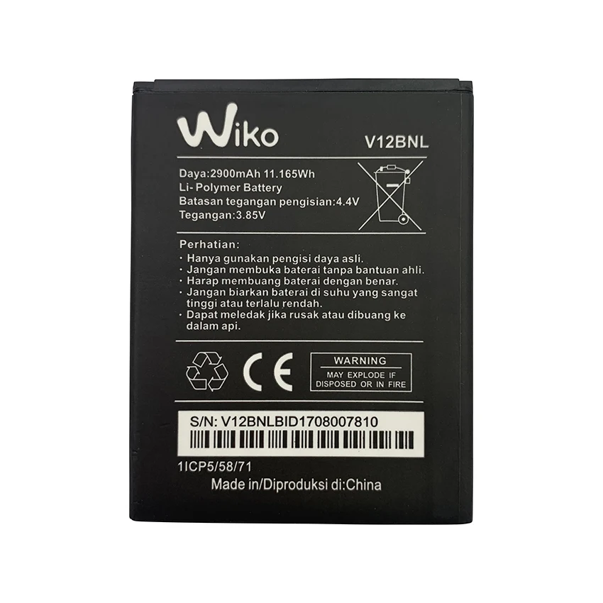 

100% Оригинальный аккумулятор 2900 мАч для Wiko Harry 2 Harry2 V12BNL, сменные батареи для телефона, батарея