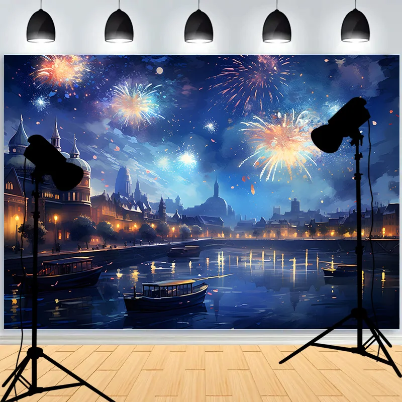 Фон для фотосъемки с изображением рождественских праздников и украшения