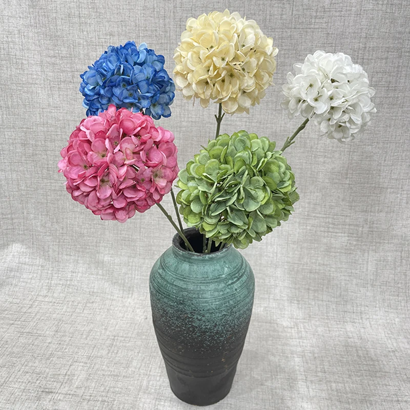 

58cm Silk Hydrangea bouquet Artificial Flowers accessories for Wedding Party living room home decoration