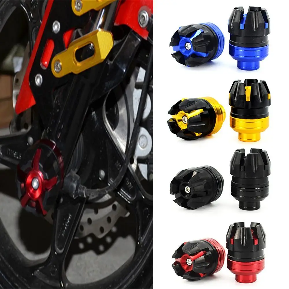 

2Pcs Motorcycle Front Rear Fork Wheel Crash Protector Slider Protector Anti-Falling Frame Motorcycle Modification Accessories