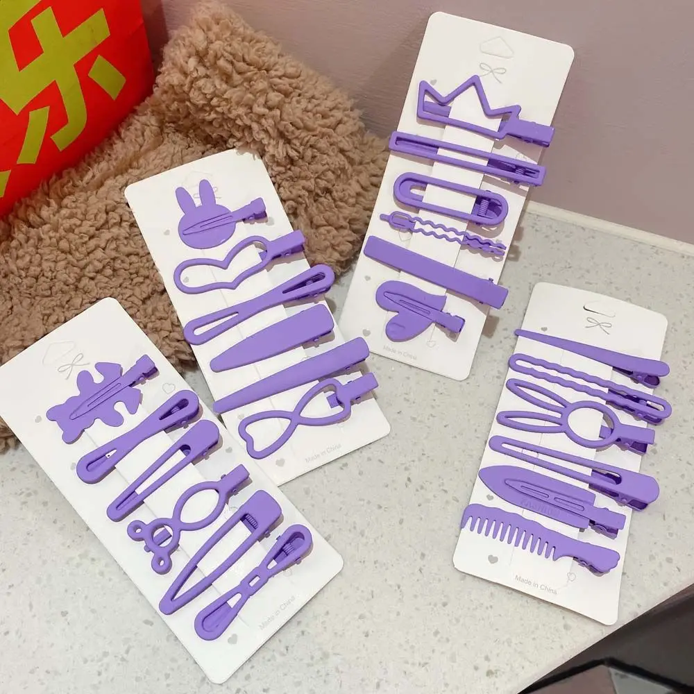 

6 Pcs/Set Women Hair Clips Frosted Geometric Fashion Simple Hairpins Geometric Female Hair Accessories Headwear