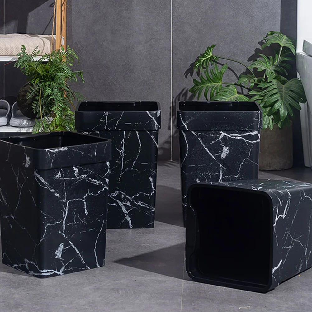 Мраморный мусорный бак для мусора ванная комната корзина пластиковая офисная