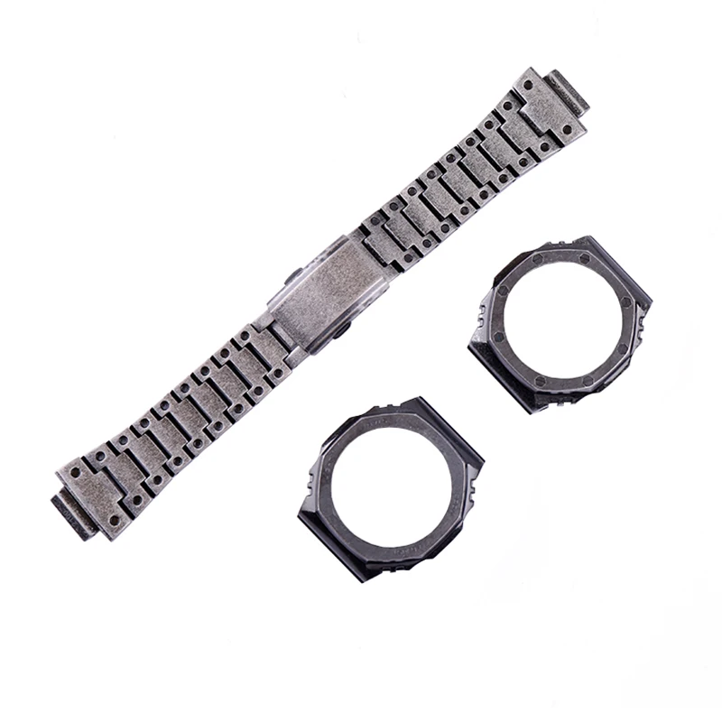 Watch accessories suitable for Casio modified G-SHOCK metal case strap GA-2100 2110 stainless steel strap
