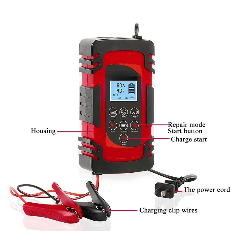 

12V/24V smart car battery charger intelligent repair battery charger for AGM and GEL battery with good quality