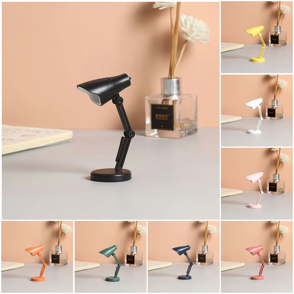 

Mini Table Lamp With Changeable Button Battery Adjustable Height Cute Children Indoor Night Light Student Reading Desk Lamp