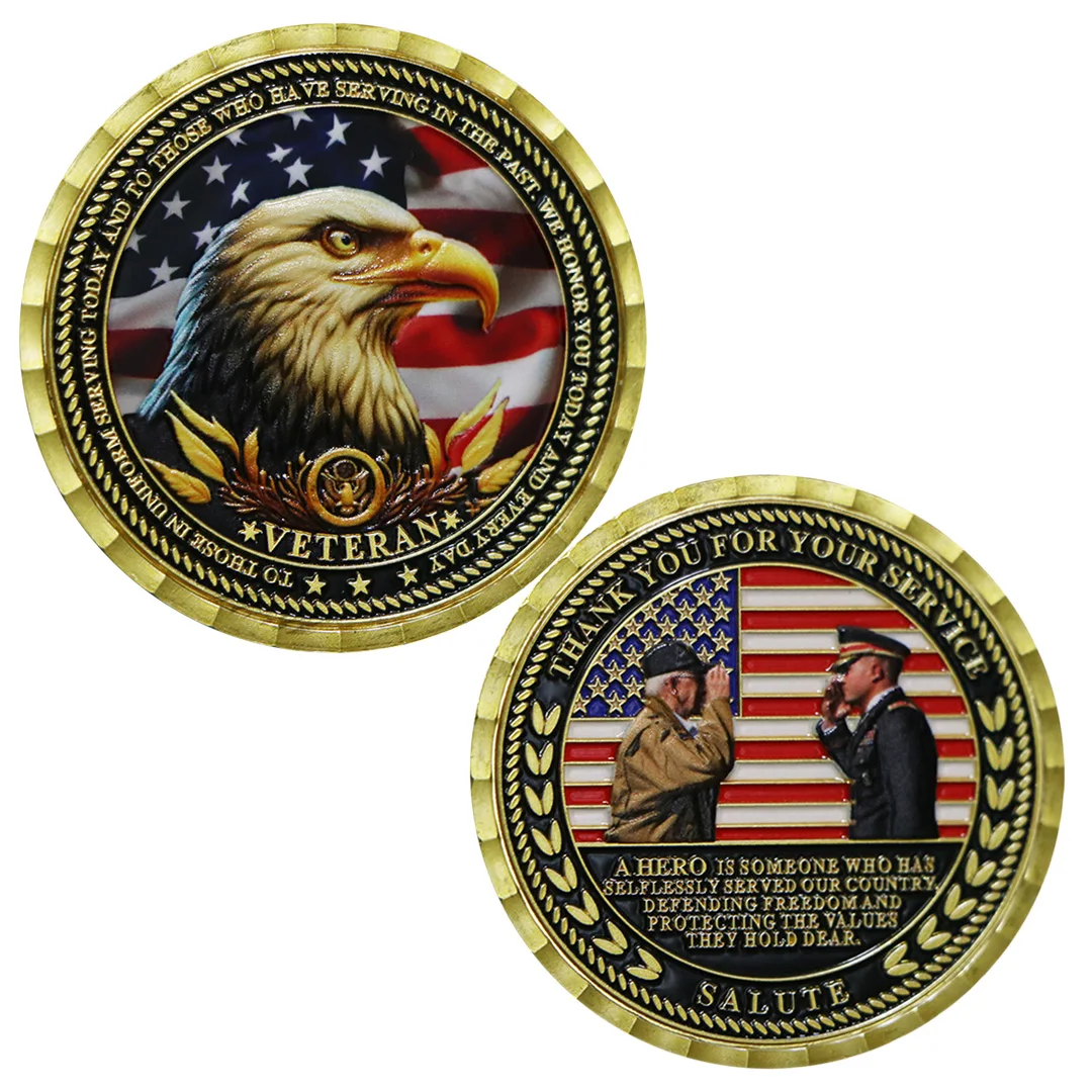 Позолоченные памятные монеты для ветеранов войны во Вьетнаме