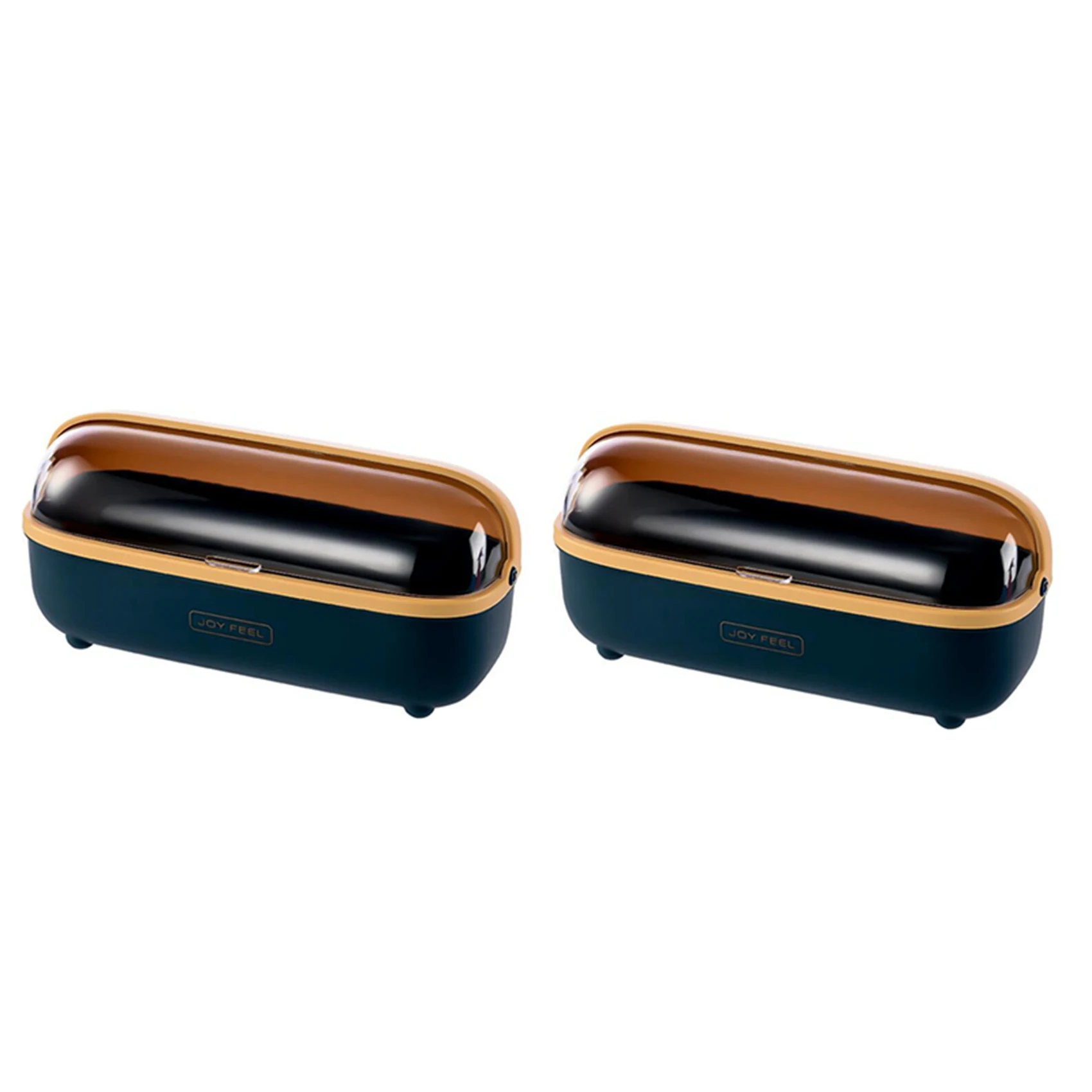 

2X Flatware Tray Kitchen Drawer Organizer With Lid And Drainer Blue