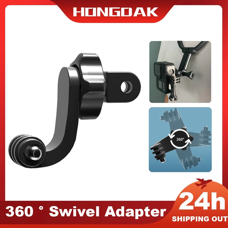 Universal 360° Vertical Bracket Adapter For GoPro 11/10/9/8 SJCAM Motorcycle Helmet Chin Mount Holder Action Camera Accessories