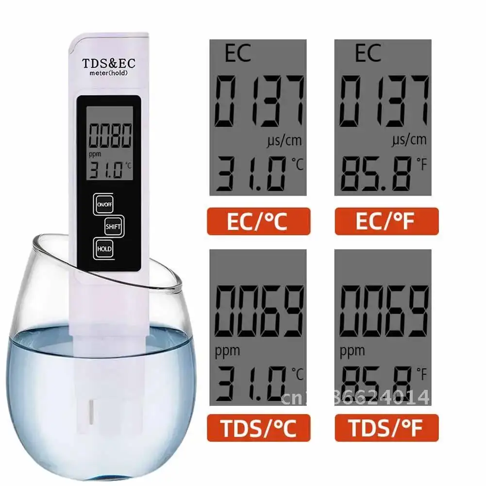 PH-метр TDS EC-метр PH-тестер 3 в 1 цифровой ЖК-дисплей ручка для тестирования воды